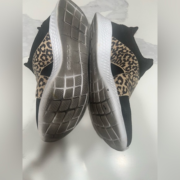 Adidas Women's Black and Leopard Print Sneakers - Picture 10 of 10